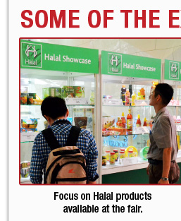 focus on halal products availble at the fair